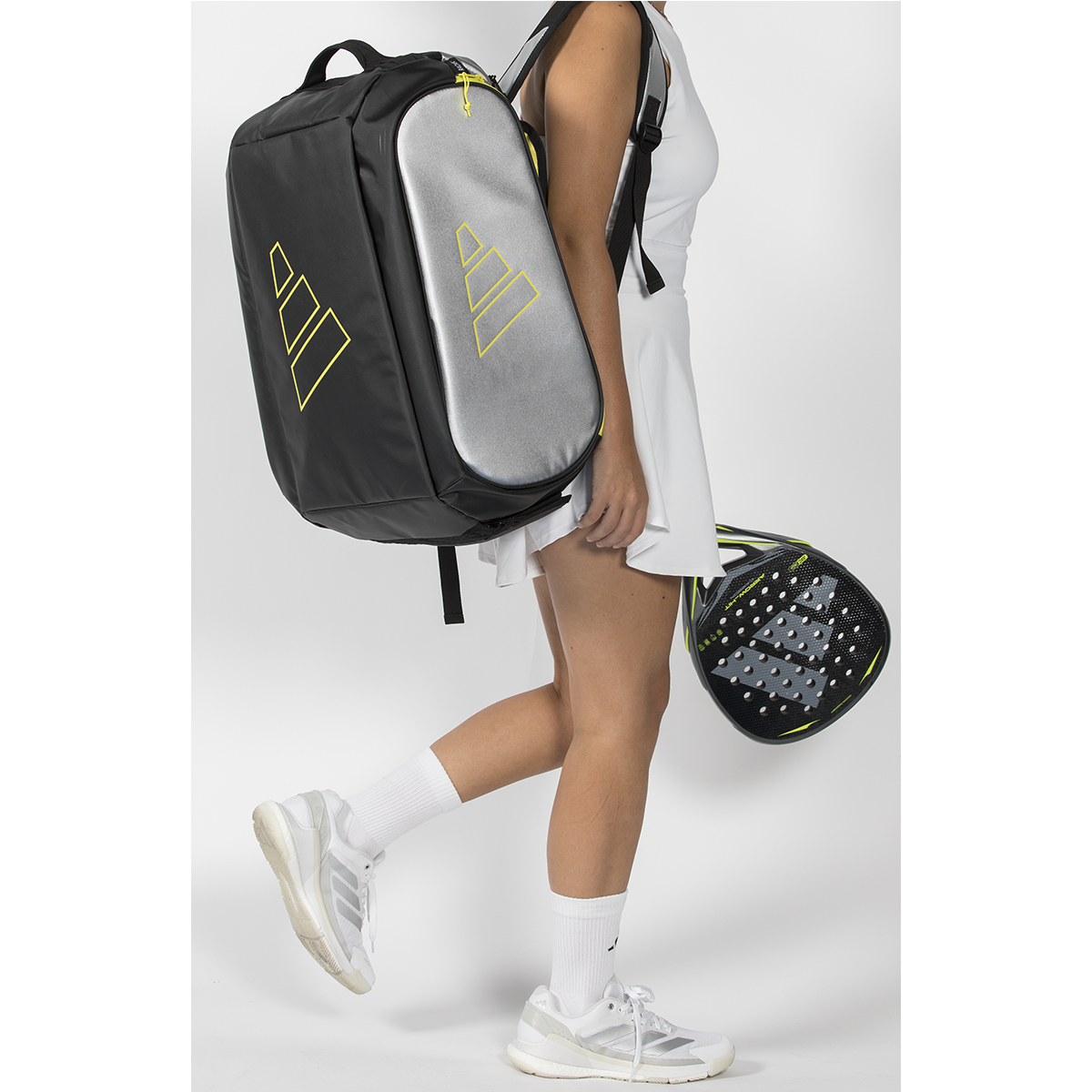 Adidas Tour Silver Grey Racket Bag 2026 - Image 5