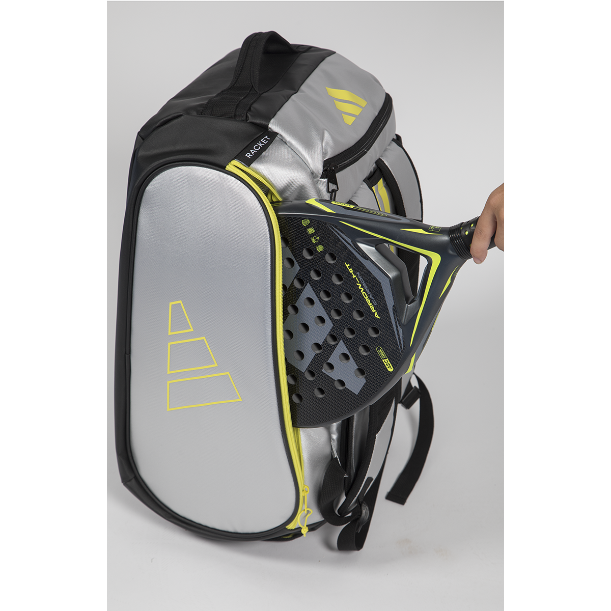 Adidas Tour Silver Grey Racket Bag 2026 - Image 6