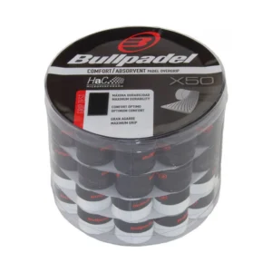 Bullpadel Overgrips Tub of 50 - White & Black