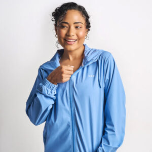 Verbe Womens Hooded Windbreaker - Ice Blue