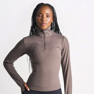 Verbe Womens Quarter Zip Jacket - Mood