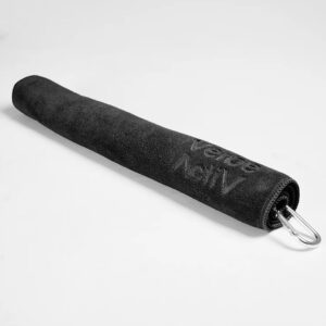 Golf Towel - Black (50cm H x 37cm L)