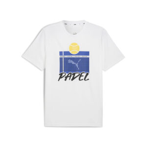 Men's Individual Padel T-Shirt with PUMA White Graphic
