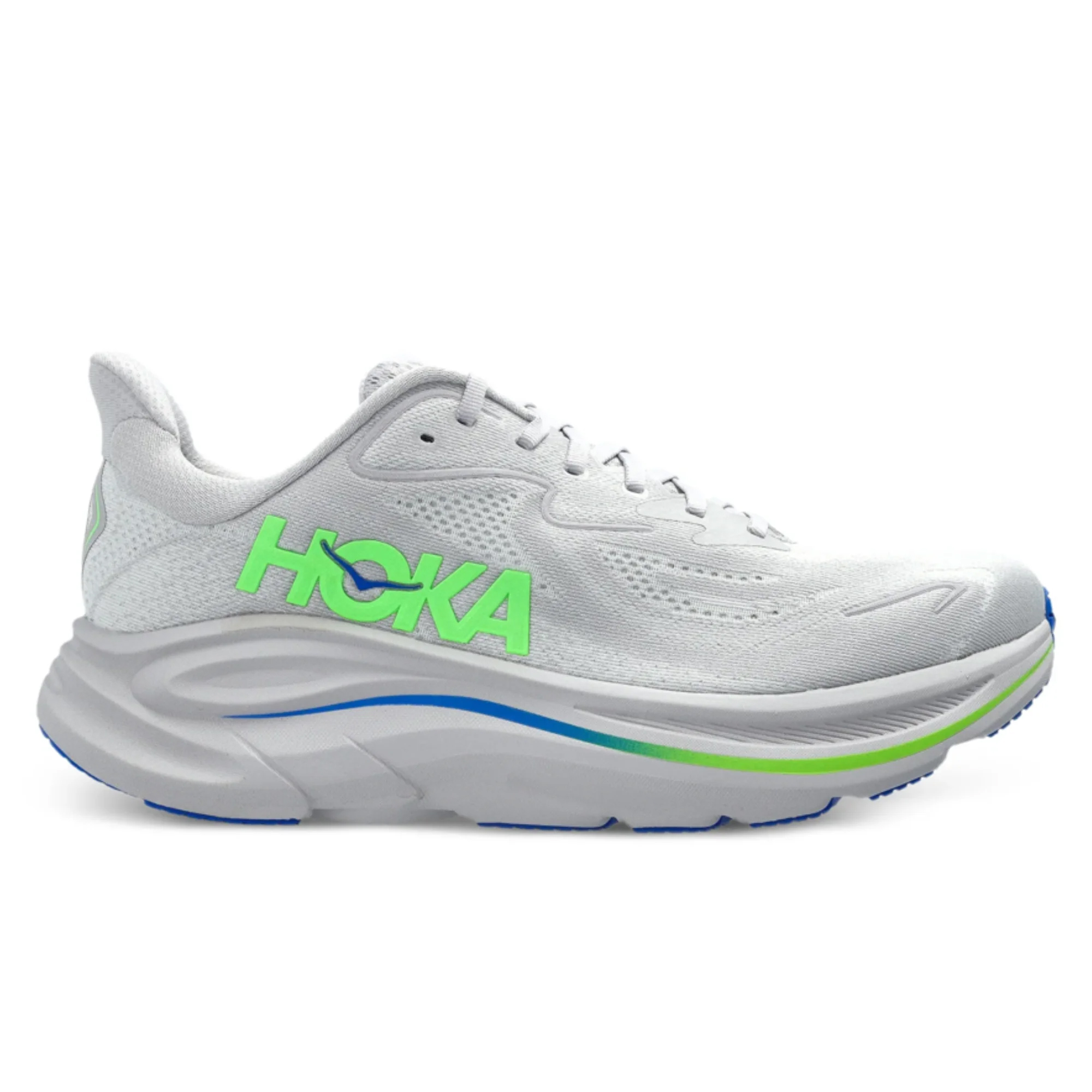 HOKA Men's - Clifton 10 - Ash Grey / Neon Green