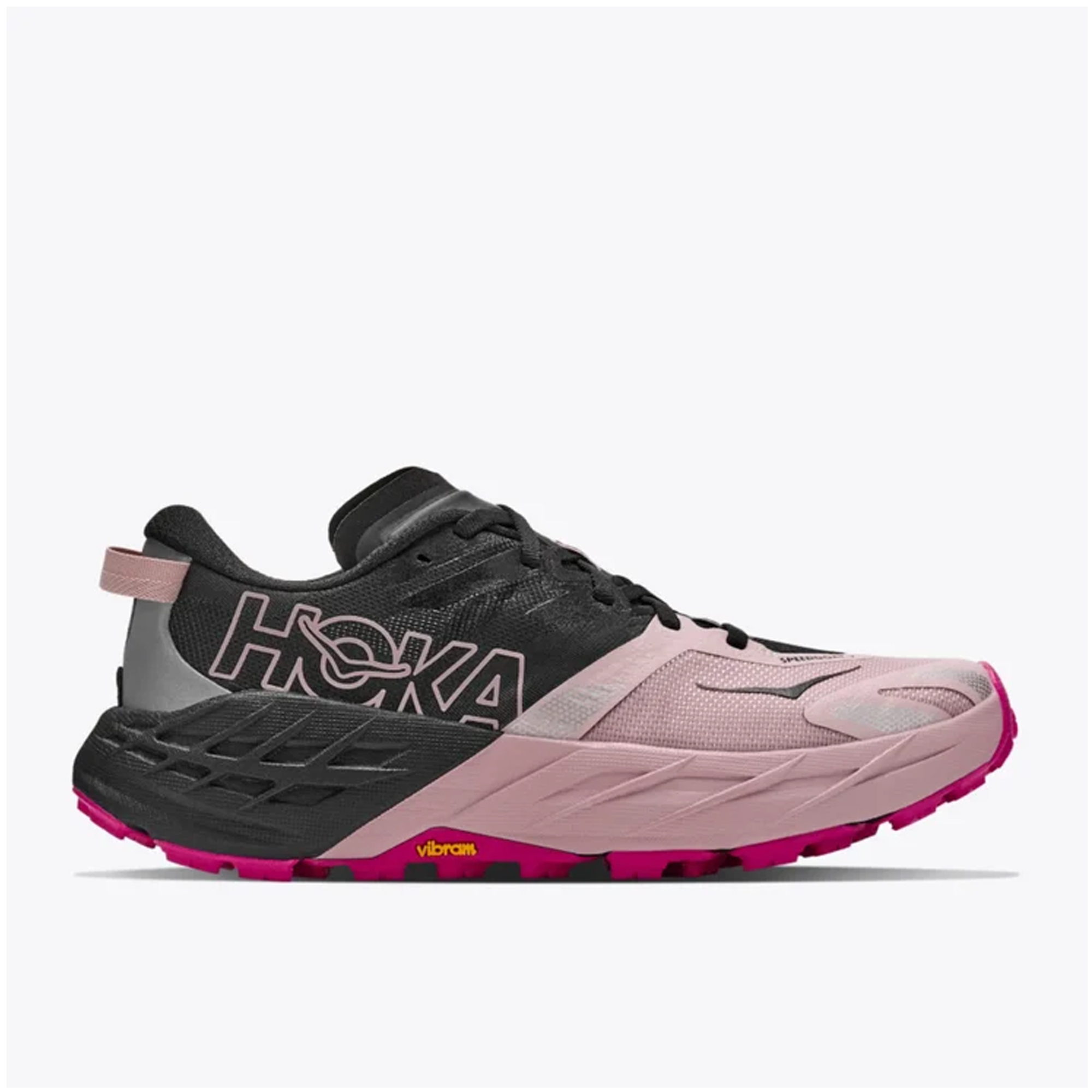 HOKA Women's - Speedgoat 7 Trail Running Shoes - Black | Neon Pink