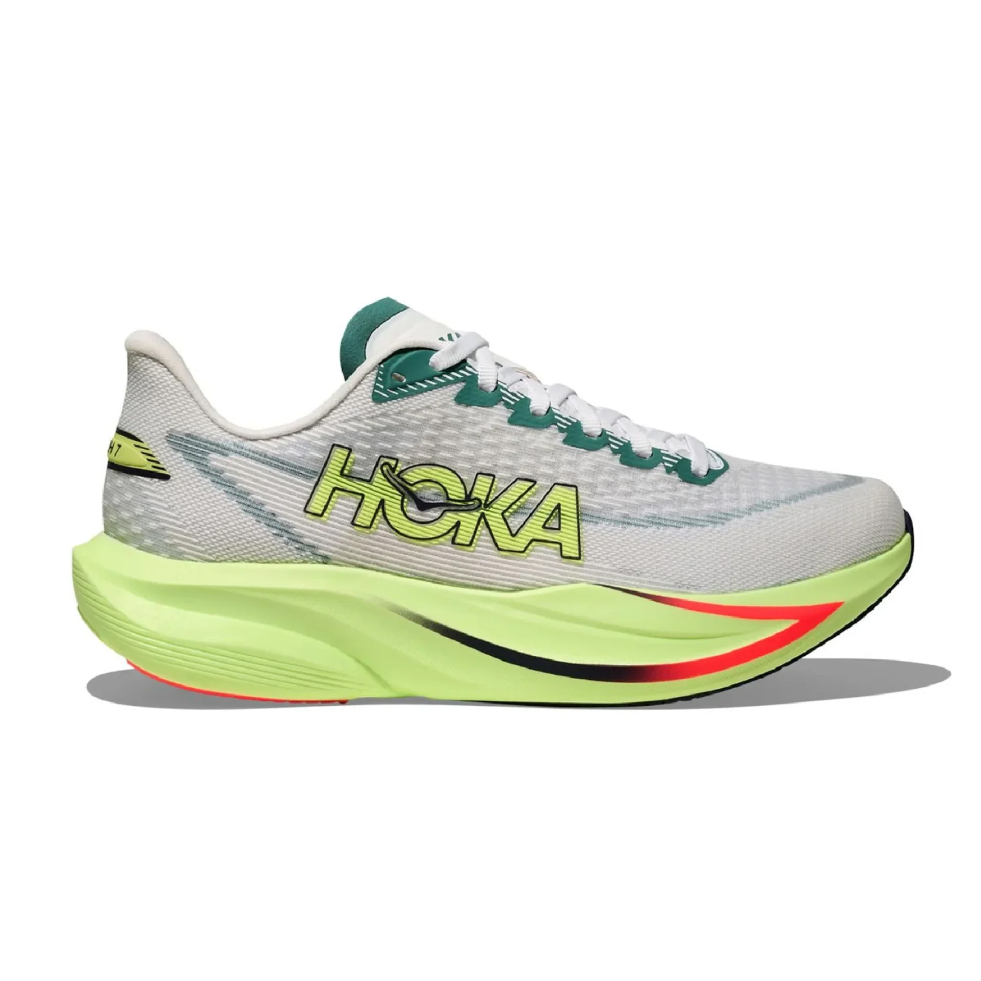 HOKA Women's - Mach 7 Running Shoes - Frost / Neon Yuzu