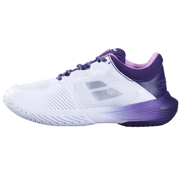 Babolat SFX 4 Ladies Padel Shoes - White / Dark Purple - Image 3