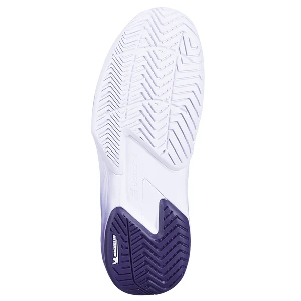 Babolat SFX 4 Ladies Padel Shoes - White / Dark Purple - Image 4