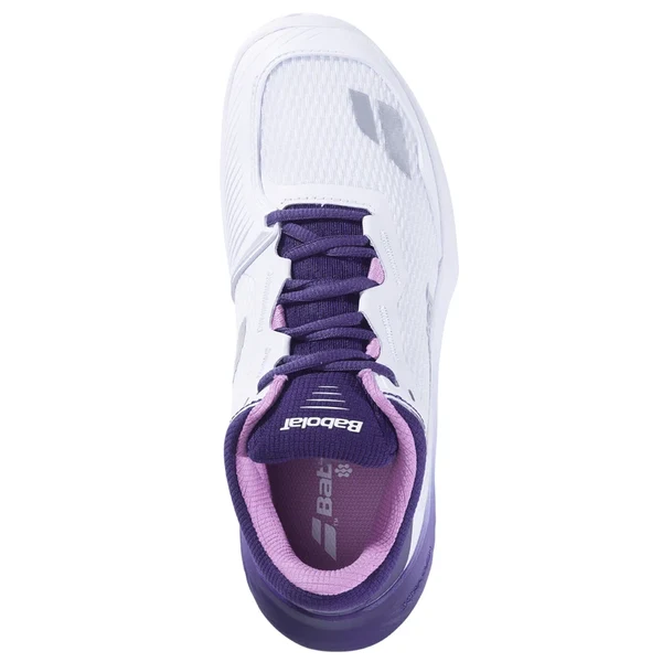 Babolat SFX 4 Ladies Padel Shoes - White / Dark Purple - Image 5